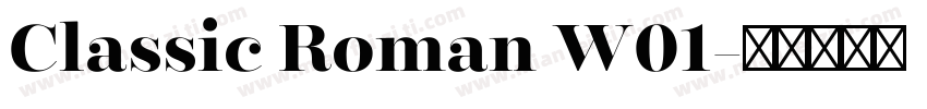 Classic Roman W01字体转换
